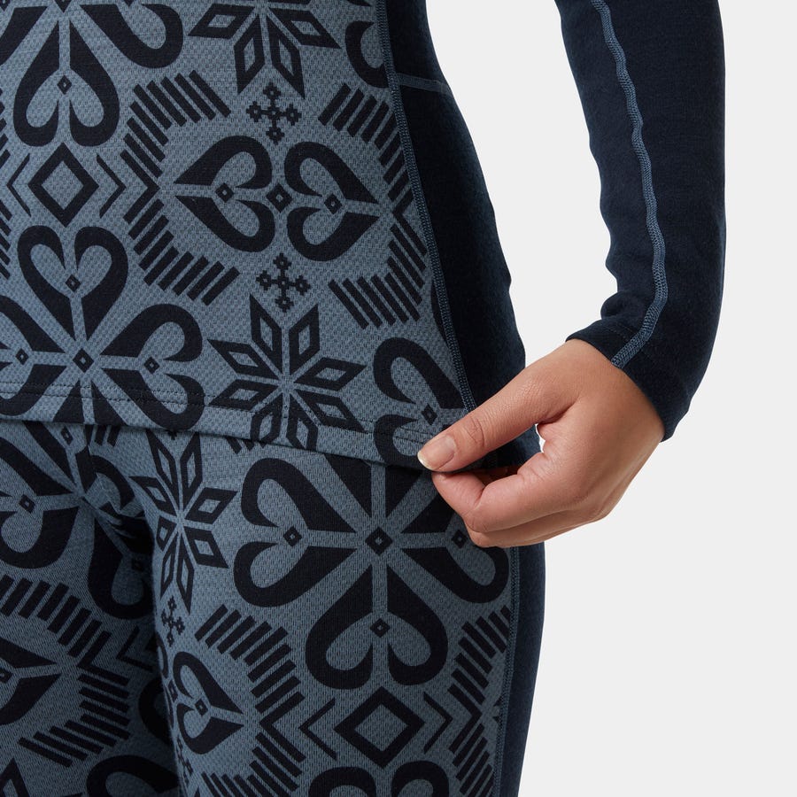 Women's LIFA Merino Midweight Graphic Long-Sleeve Crew Base Layer