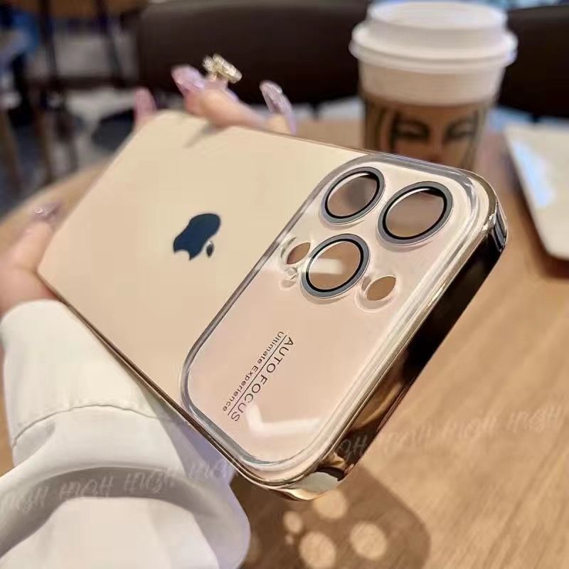 Large Window Phone Case with Protective Lens for iPhone