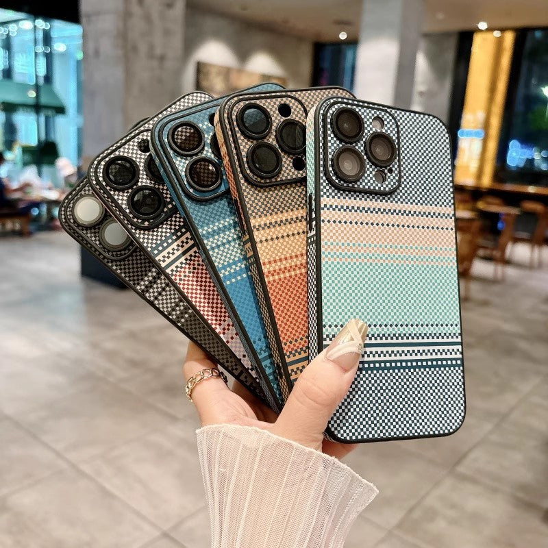 Carbon Fiber Full-cover Mobile Phone Case Suitable for iPhone Series