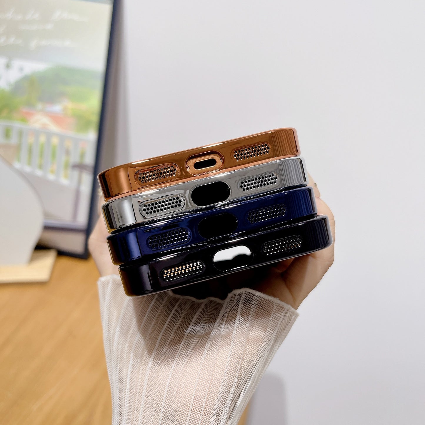 Aurora Laser Square Phone Case for iPhone Series