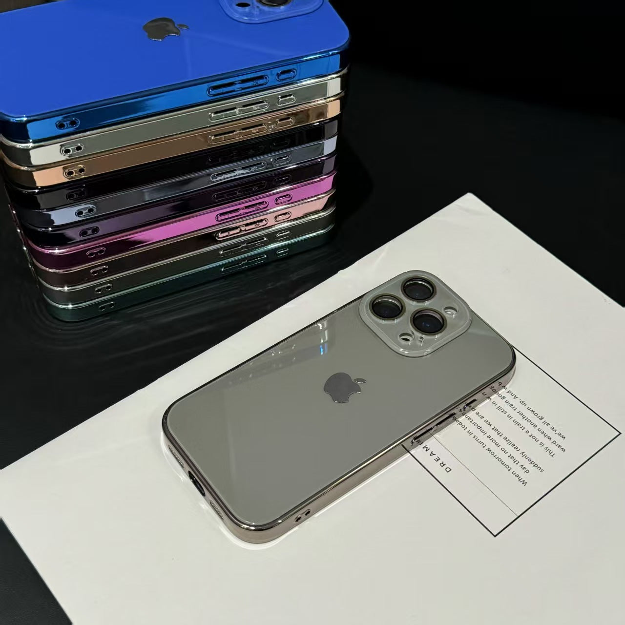 Light Luxury Tempered Glass for iPhone Case